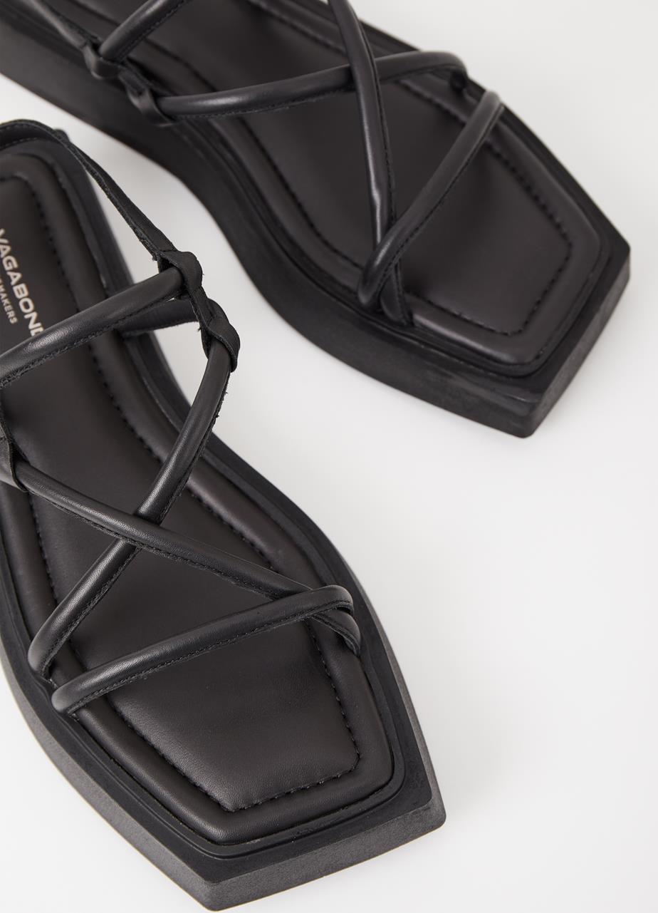 Evy Black Cow Leather Sandals