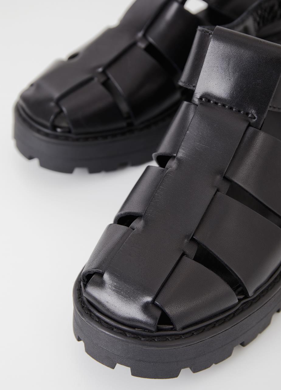 Cosmo 2.0 Svart Läder Sandaler