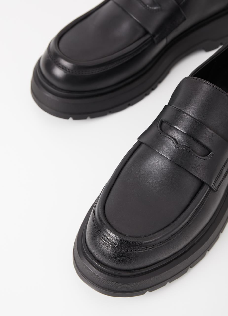 Jeff Black Cow Leather Loafer
