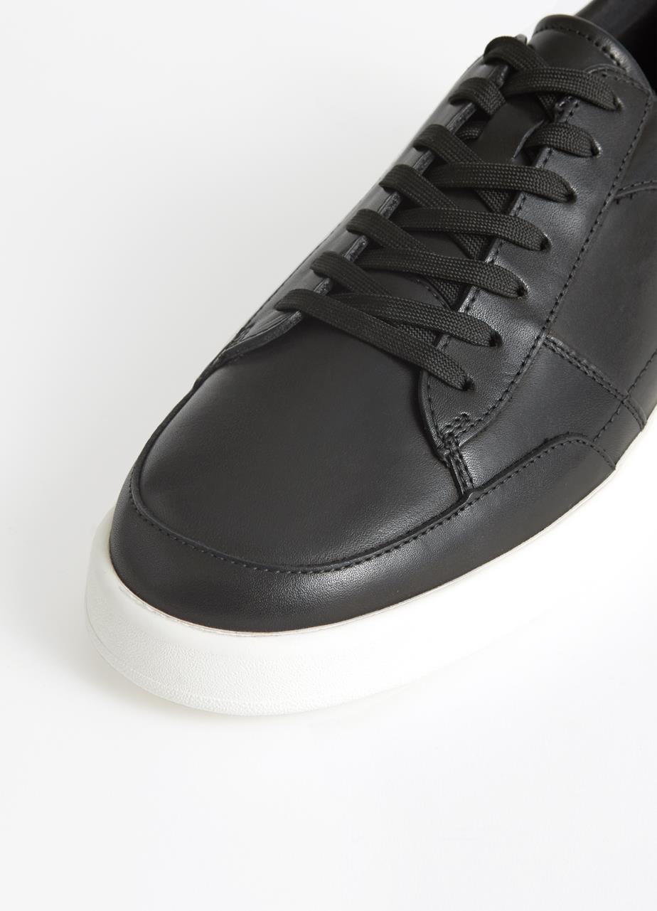 Teo Black Cow Leather Sneakers