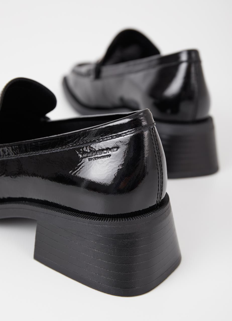 Blanca Чёрный crinkled patent leather