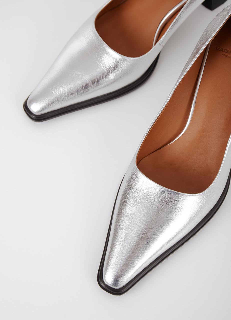 Tilly Silver metallic leather