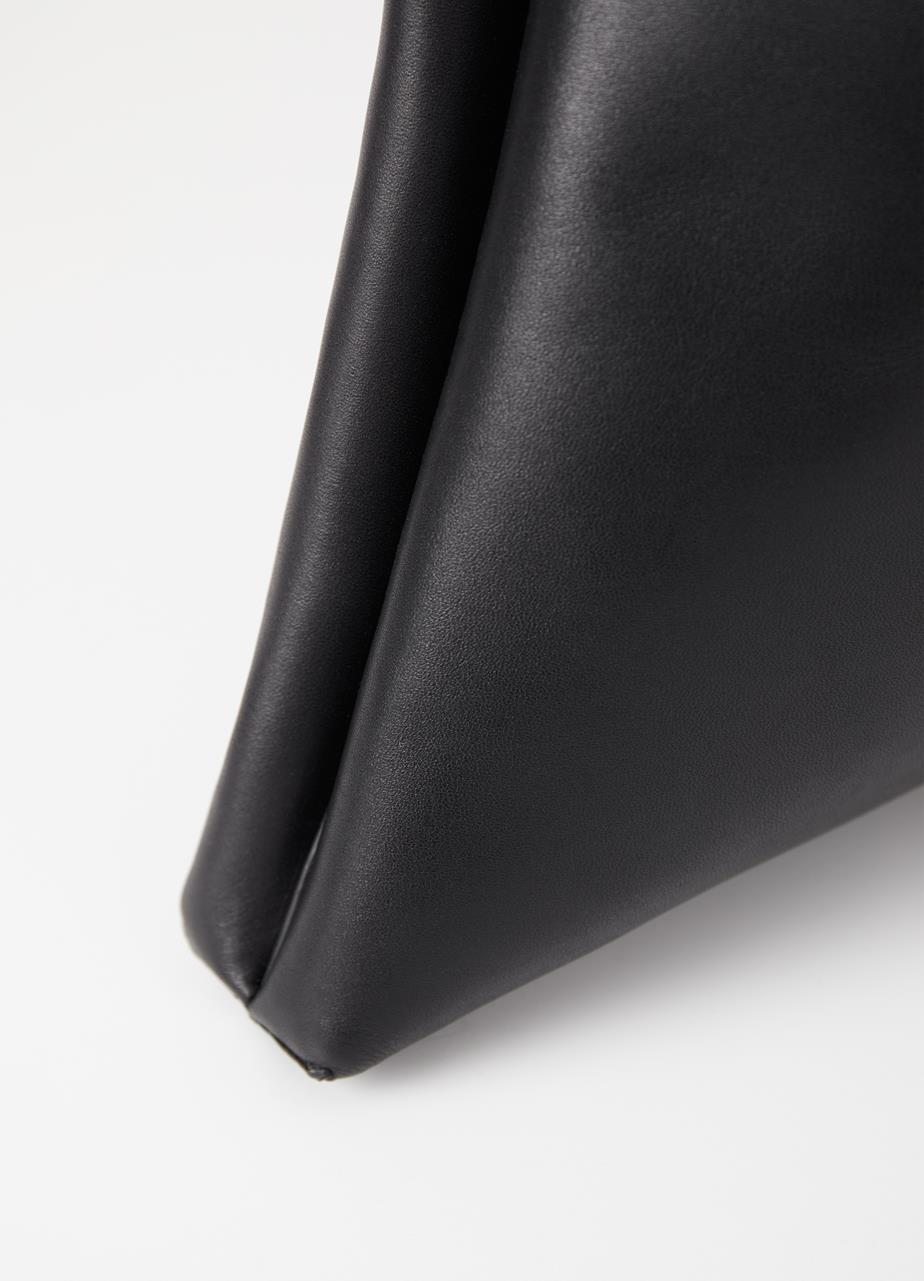 black leather pouch