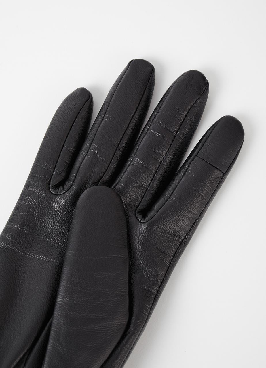 Long glove w Black leather