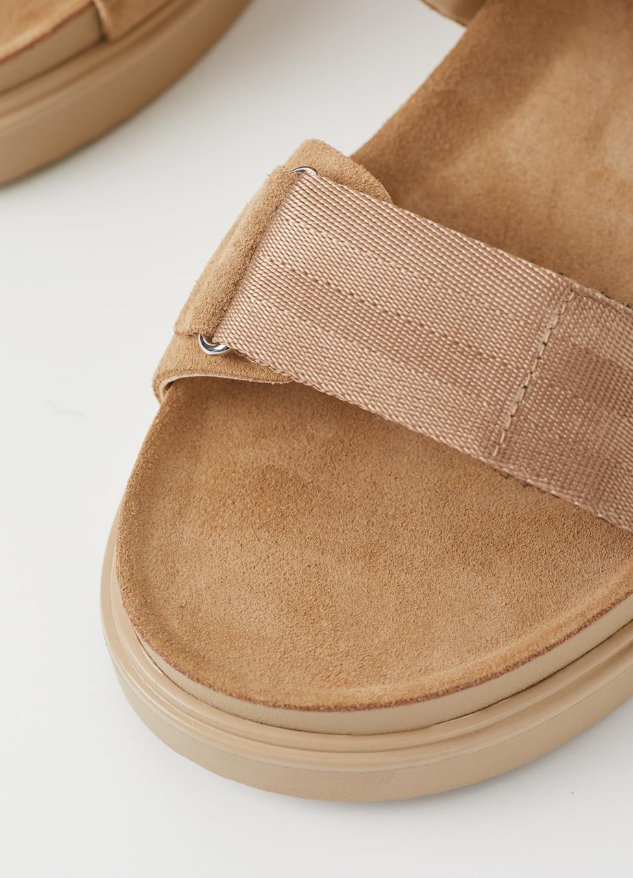 Seth Warm Sand Nylon Strap Sandals