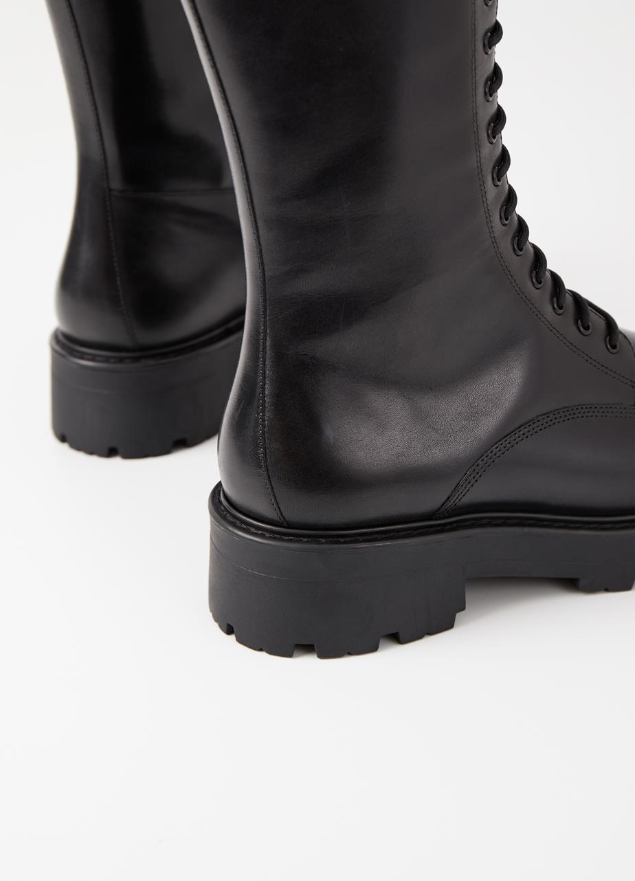 Cosmo 2.0 Black Cow Leather Tall Boots