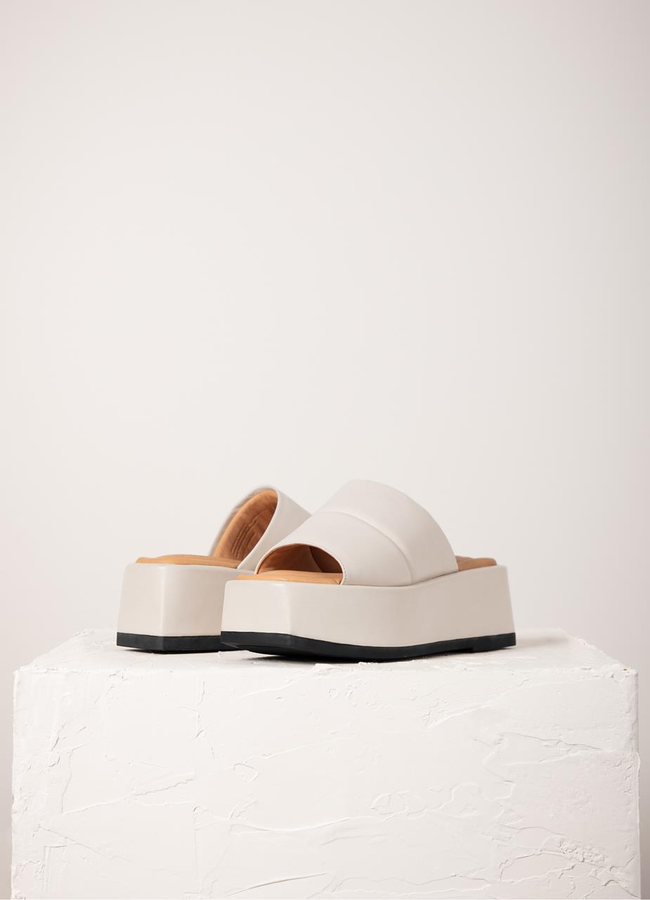 Juno sandaler Offwhite læder
