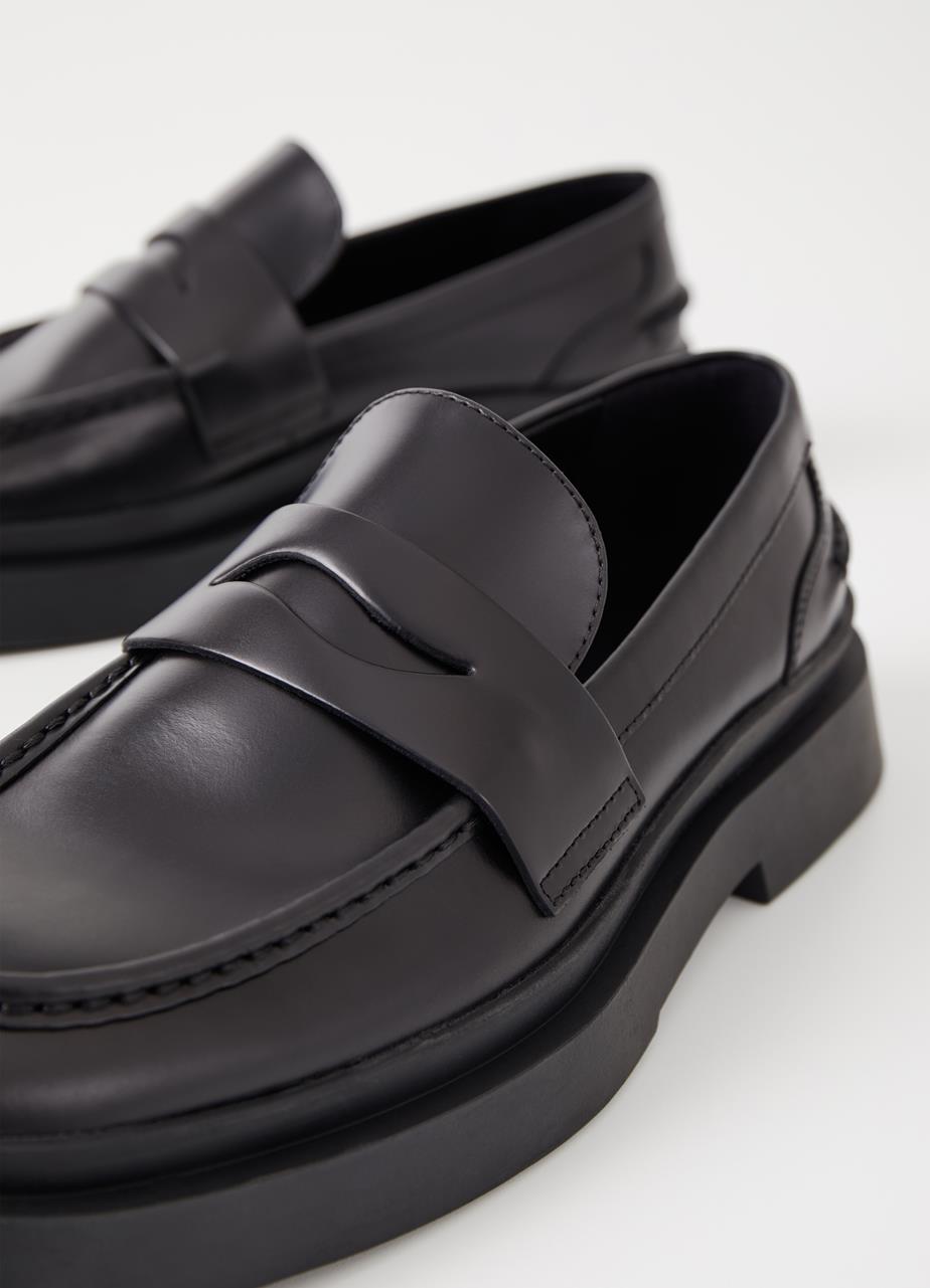 Mike Black Cow Leather Loafer