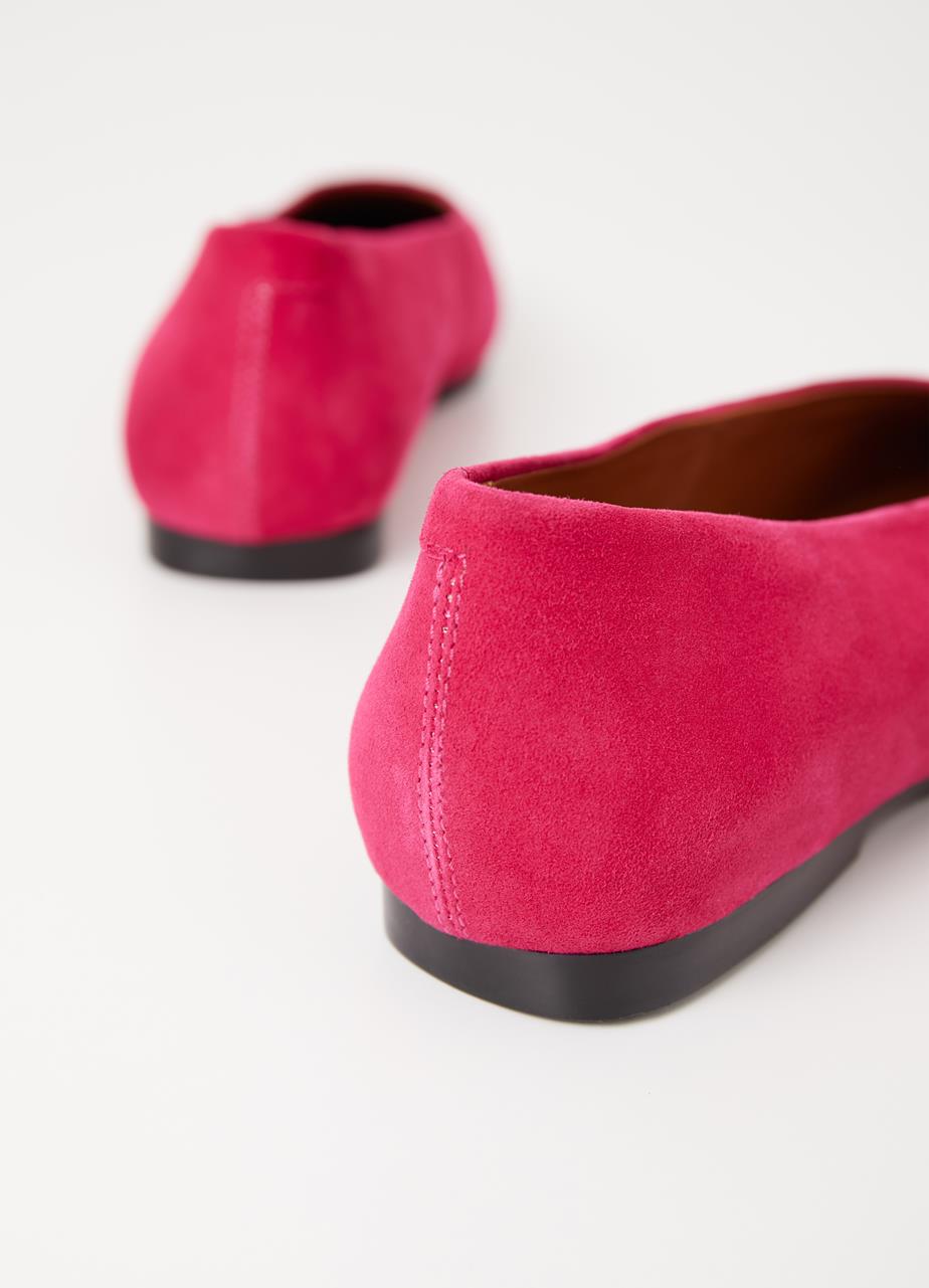 Wioletta Hyper Pink Goat Suede Shoes