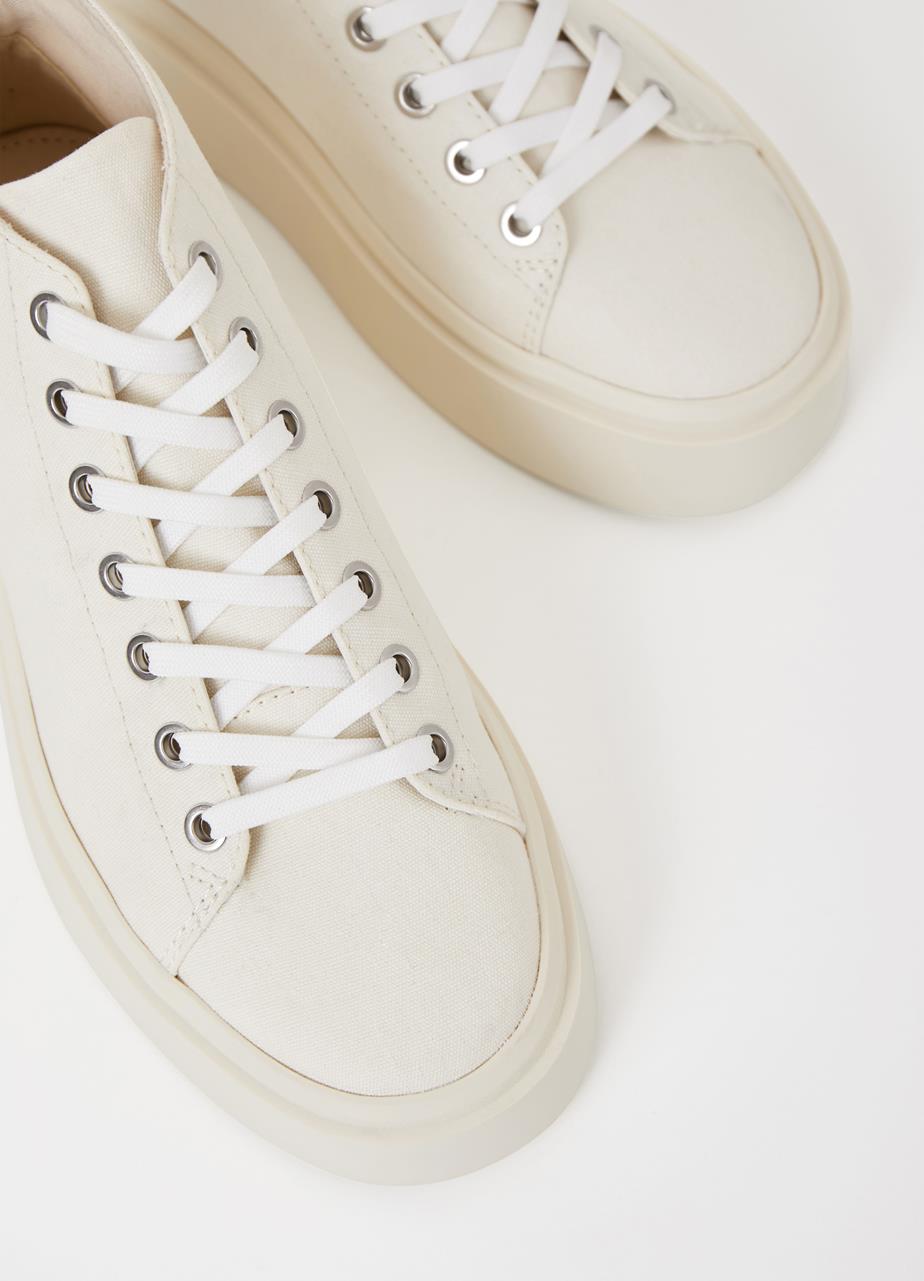Stacy Cream White Textile Sneakers