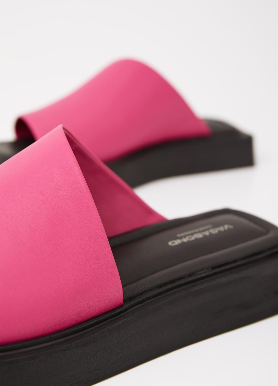 Evy Hyper Pink Läder Sandaler