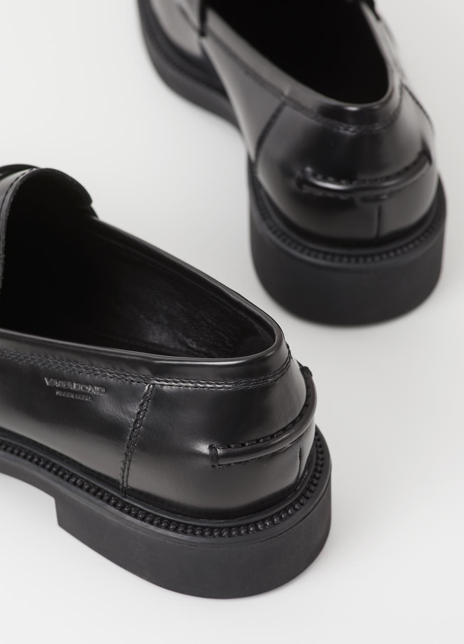 Alex m Black Cow Leather Loafer
