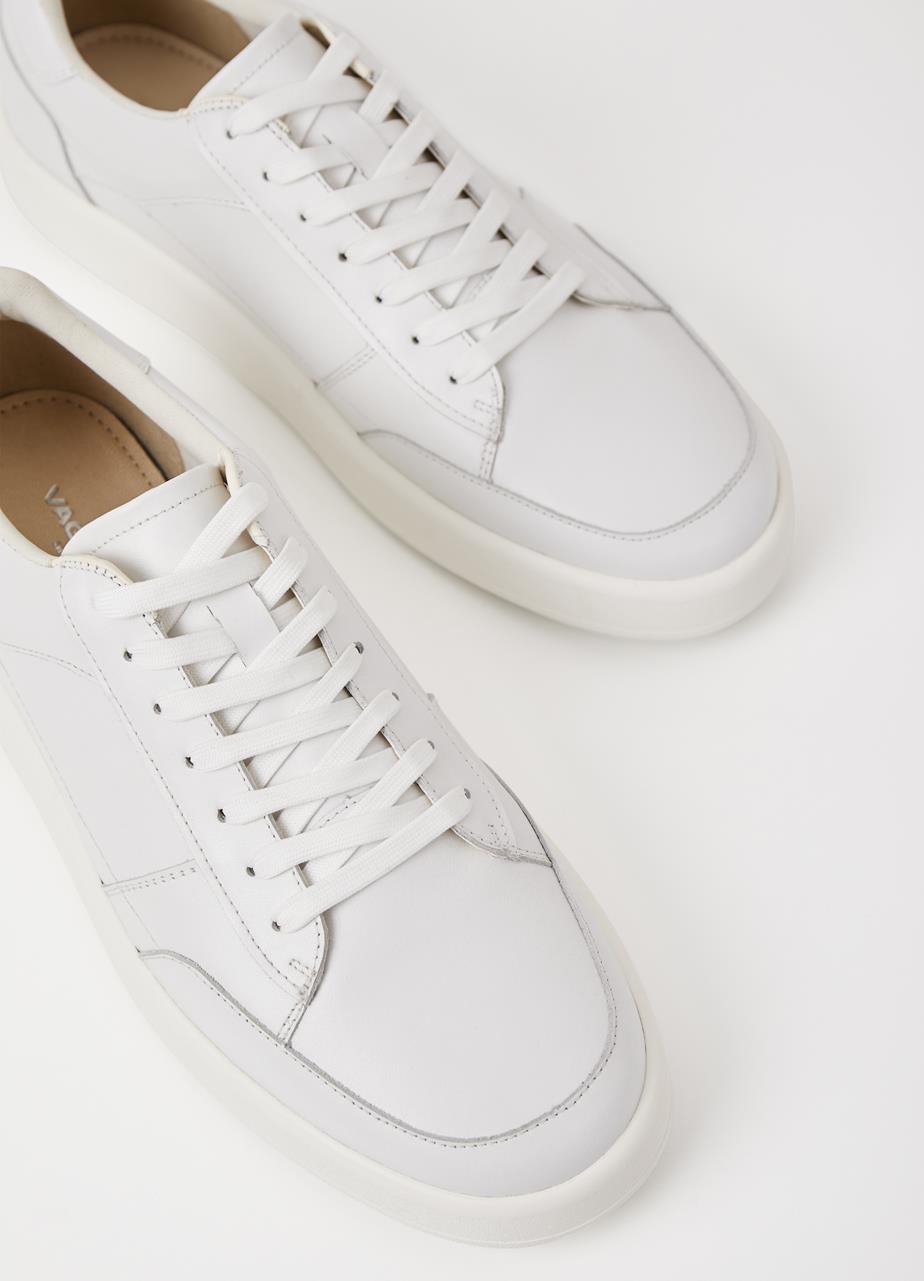 Teo White Cow Leather Sneakers