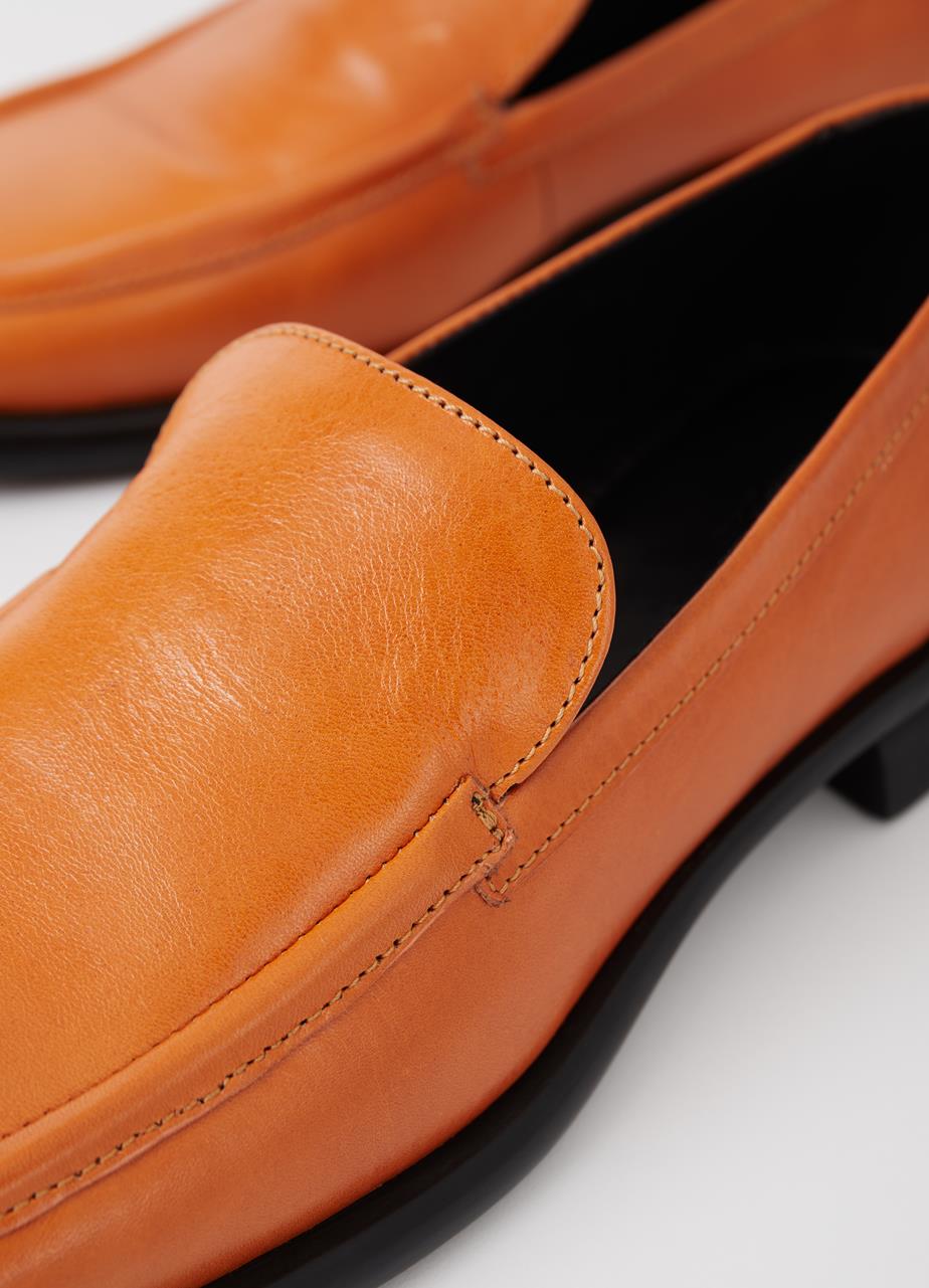 Brittie Orange Cow Leather Loafer